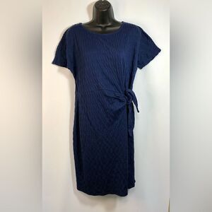 Dana Buchman Womens Size Medium Dress Blue Textured Wear